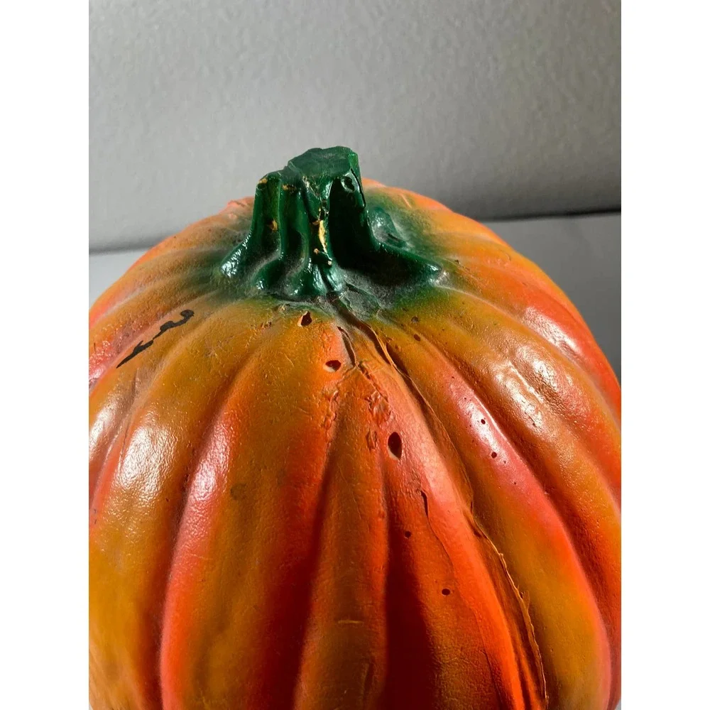 Vintage Trendmasters Light Up Foam Blow Mold Pumpkin Head Jack O Lantern 1992‎